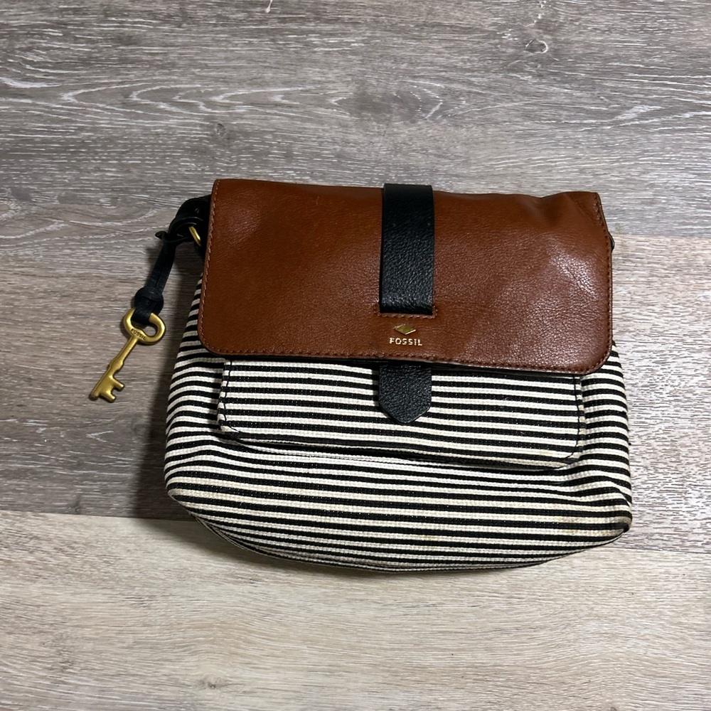 Fossil Stripped Crossbody